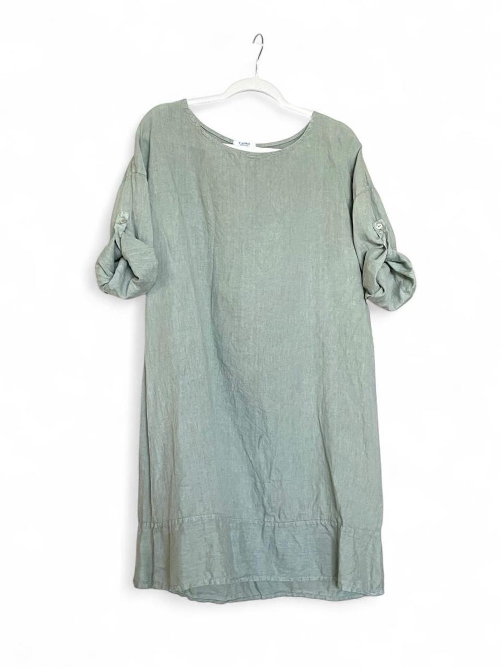 Sage Green Linen Dress
